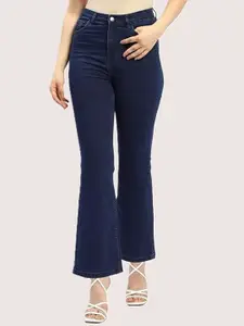 ADBUCKS Women Bootcut High-Rise Low Distress Stretchable Jeans