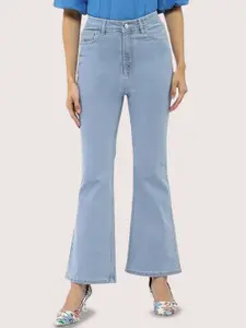 ADBUCKS Women Solid Bootcut High-Rise Highly Distressed Stretchable Jeans