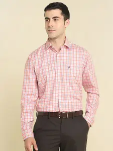 Allen Solly Slim Fit Checked Spread Collar Pure Cotton Formal Shirt