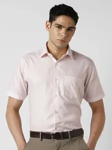 Van Heusen Men Textured Spread Collar Cotton Party Shirt