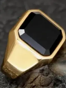 NEERAJYOTI Men Brass Artificial Stones Finger Ring