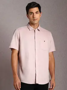 Louis Philippe Jeans Men Solid Spread Collar Cotton Casual Shirt