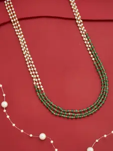 Kushal's Fashion Jewellery Gold-Plated Artificial Beads Antique Necklace