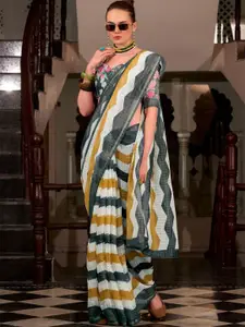 DEVATITHI Women Striped Zari Saree