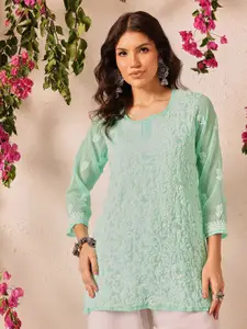 ADA Women Floral Embroidered Chikankari Kurti