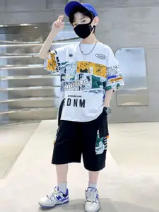 StyleCast x Revolte Boys Printed T-shirt with Shorts