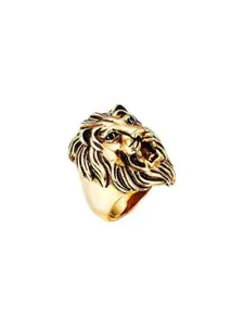NEERAJYOTI Men Gold Pleated Finger Ring