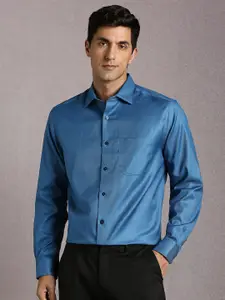 Louis Philippe Textured Pure Cotton Formal Shirt
