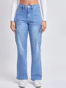 Chemistry Women Slim Fit Mid-Rise Highly Distressed Light Fade Jeans