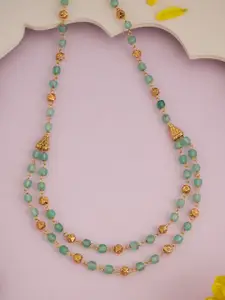 Kushal's Fashion Jewellery Gold-Plated Artificial Beaded Layered Necklace