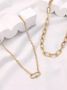 SOHI Gold-Plated Necklace