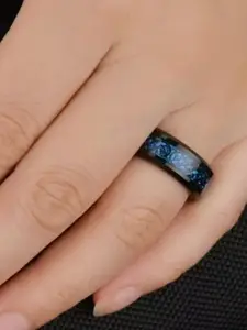 NEERAJYOTI Men Blue Alloy Finger Ring