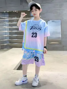 StyleCast x Revolte Boys Printed T-shirt With Shorts