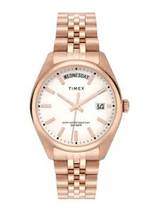 Timex Women Dial & Stainless Steel Straps Analogue Date Aperture Watch TWEL21401