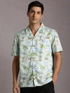 Louis Philippe Sport Men Abstract Printed Half Sleeves Casual Shirt