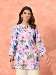 Sangria Women Floral Printed Round Neck Kurti