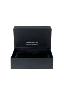 BROWN BEAR Women Black Leather Rfid Blocking Wallet