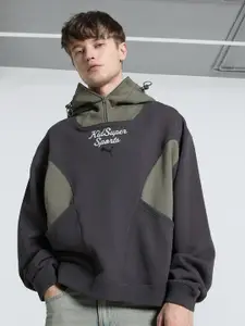 Puma x Kidsuper Progressive Men Colourblocked Cotton Oversized Hoodie