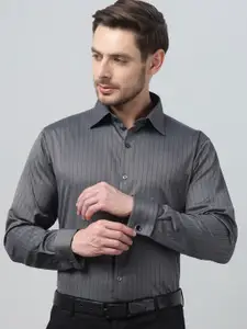 Hancock Men Classic Slim Fit Wrinkle Resistant Striped French Cuff Formal Shirt