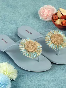 Mochi Women Casual T-Strap Flats