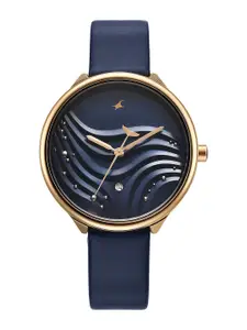 Fastrack Women Printed Dial & Leather Straps Analogue Watch 6316WL01