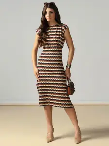 Selvia Women Striped Bodycon Dress