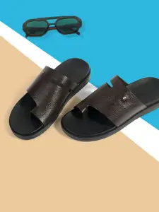 Mochi Men Leather Slip-On Comfort Sandals