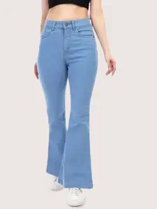 ADBUCKS Women Bootcut High-Rise Low Distress Stretchable Jeans