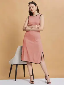 Selvia Women Slits Sleeveless Bodycon Dress