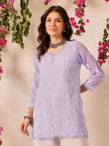 ADA Women Ethnic Motifs Embroidered Chikankari Kurti