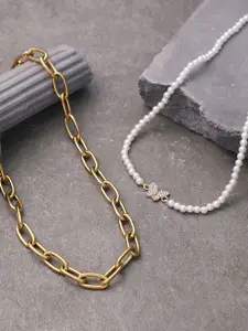 SOHI Gold-Plated Necklace