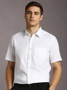 Louis Philippe Textured Spread Collar Formal Shirt