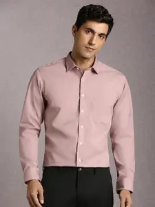 Louis Philippe Spread Collar Slim Fit Cotton Formal Shirt