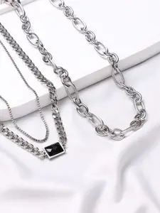 SOHI Silver-Plated Necklace