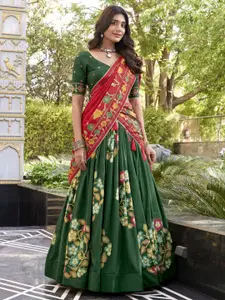 LOOKNBOOK ART Printed Ready to Wear Lehenga & Unstitched Blouse With Dupatta