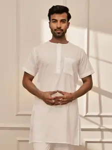 VASTRAMAY Men Straight Cotton Kurta