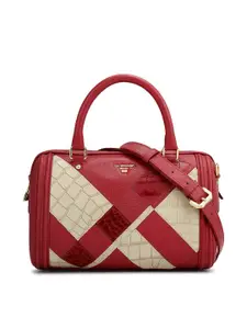 Da Milano Textured Leather Bowling Satchel