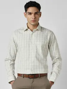 Van Heusen Men Checked Spread Collar Cotton Party Shirt