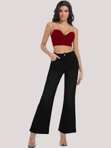 ADBUCKS Women Bootcut High-Rise Clean Look Stretchable Jeans