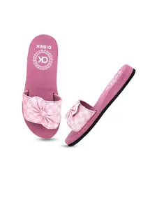 CIBEK Women Printed Slip-On Flip Flops