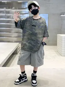 StyleCast x Revolte Boys Printed T-shirt with Shorts