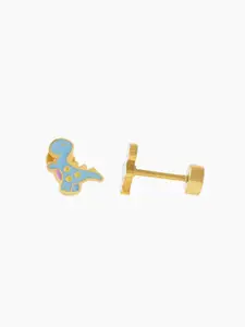 SWASHAA Dina Girls 18K Gold Plated Studs Earrings