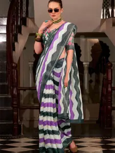 DEVATITHI Striped Zari Multi Linen Cotton Silk Saree