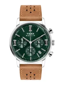 Timex Men Dial & Leather Straps Analogue Date Aperture Watch TWEG26702