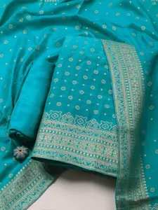 Meena Bazaar Art Silk Unstitched Dress Material