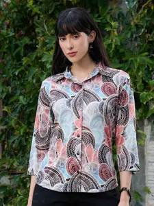 BAESD Floral Printed Spread Collar Comfort Casual Shirt