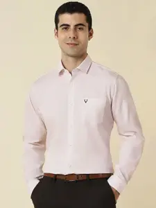 Allen Solly Slim Fit Printed Spread Collar Long Sleeves Pure Cotton Formal Shirt