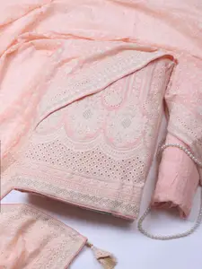 Meena Bazaar Embroidered Unstitched Dress Material