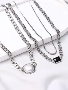 SOHI Silver-Plated Necklace