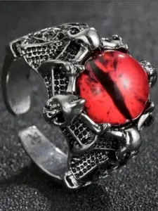 NEERAJYOTI Men Sterling Silver Artificial Stones Finger Ring